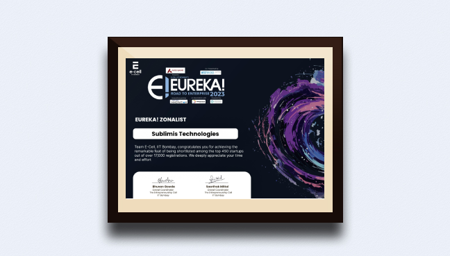 Certificate of Achievement in Eureka! 2023